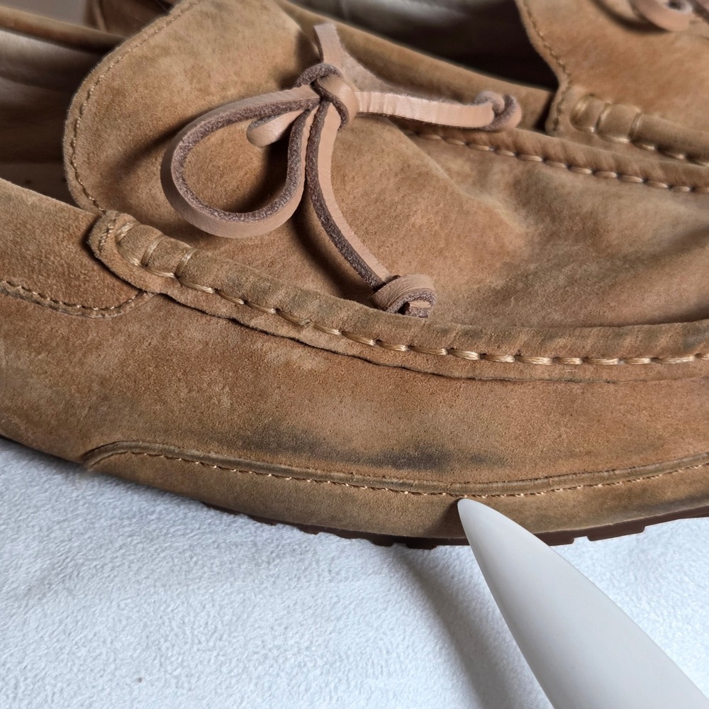 UGG Australian Ozlana Mens Tan Suede Loafers Driving Mocs Size 10 - Picture 7 of 11